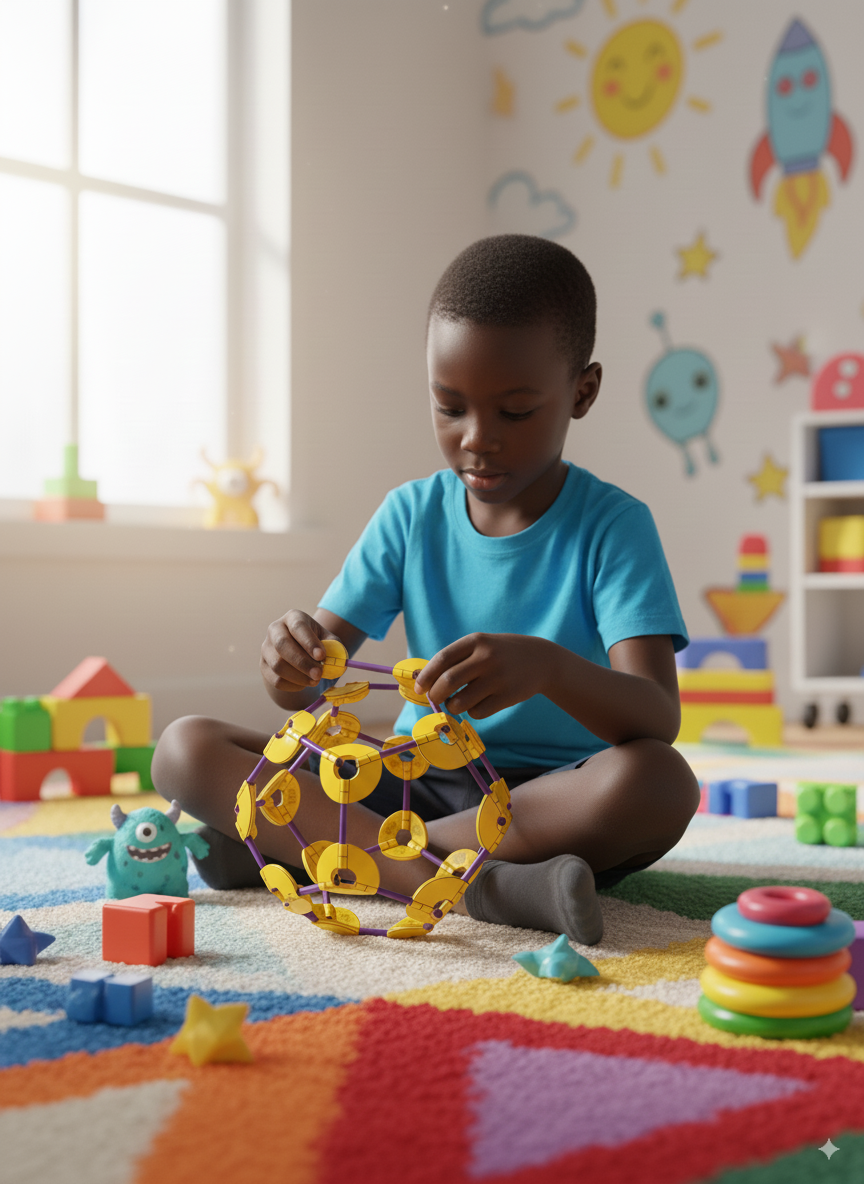 Child building with Space Henge