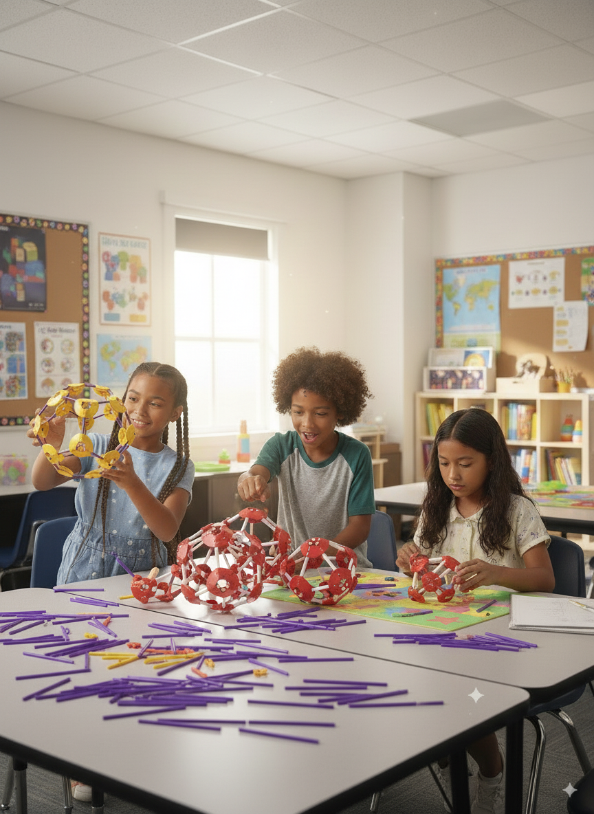Students learning with Space Henge