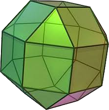 Rhombicuboctahedron - polyhedron with 8 triangular and 18 square faces