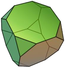 Truncated Cube - cube with corners cut off creating triangular and octagonal faces